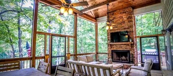 Breathtaking porch just steps from the water.