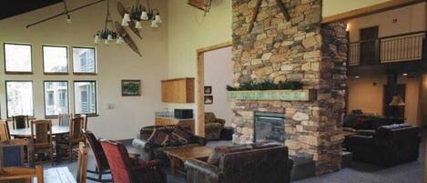 TV connectée, cheminée, espaces bureaux