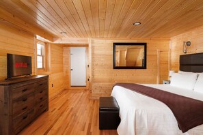 1 bedroom, desk, iron/ironing board, travel cot