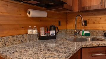 Fridge, microwave, stovetop, toaster