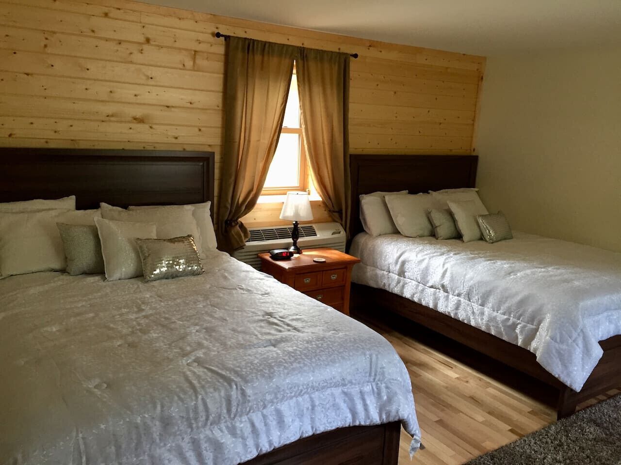 1 bedroom, desk, iron/ironing board, travel crib