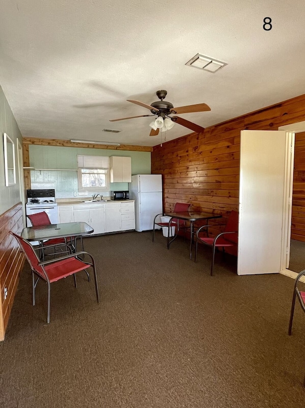 Dining - Lake front weekend cabin #8 Cabin with kitchen, steps from Possum Kingdom Lake (Graham)