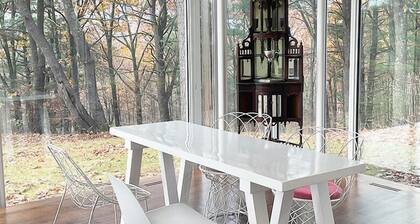 Modern Glass House designed by renowned architect Thomas Phifer