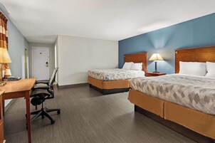 Desk, free WiFi, bed sheets