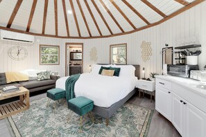 1 slaapkamer, bedden met traagschuimmatras, een strijkplank/strijkijzer