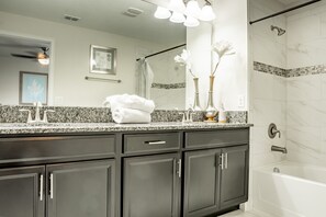Hair dryer, towels