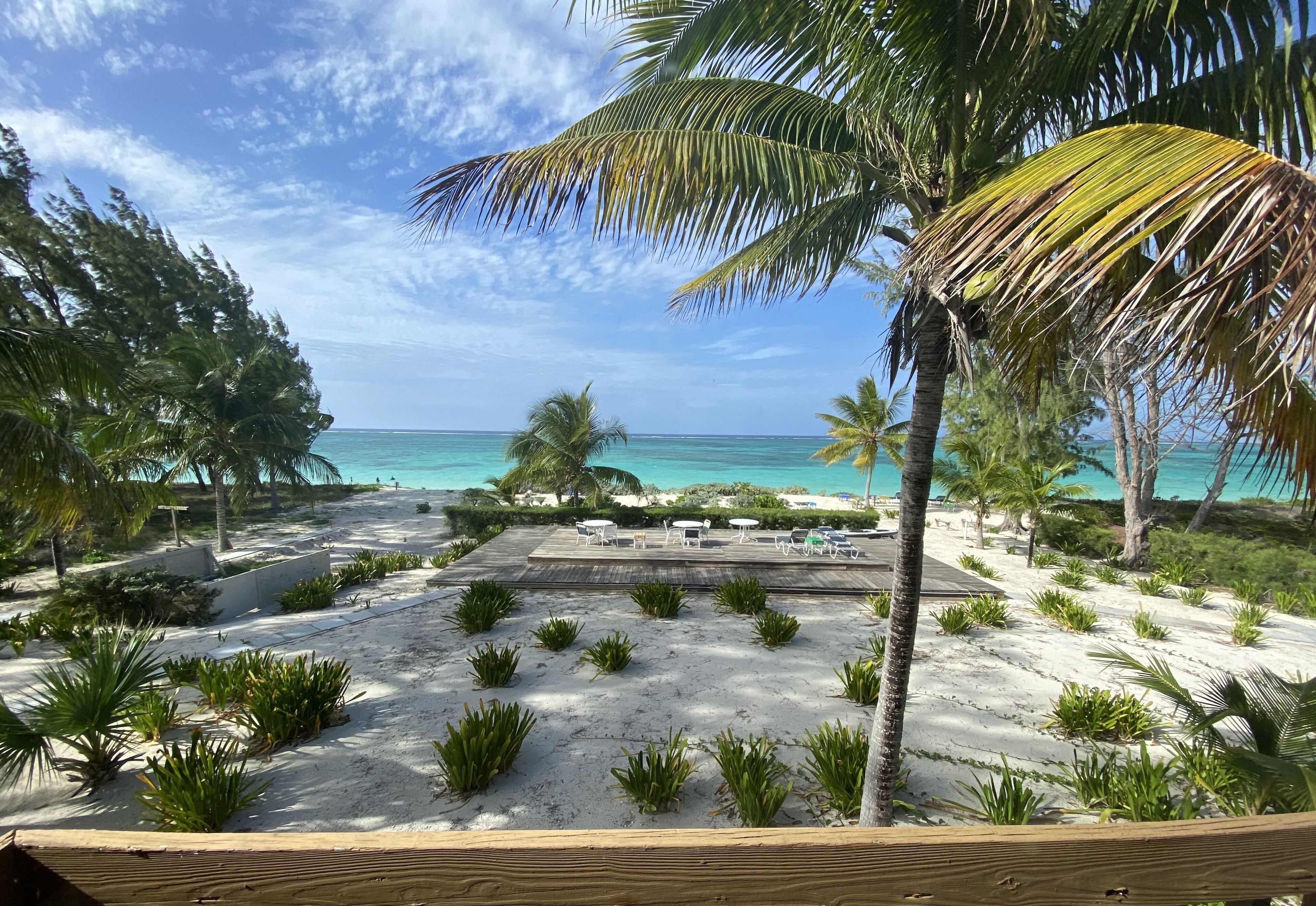 On the beach, sun loungers, beach towels