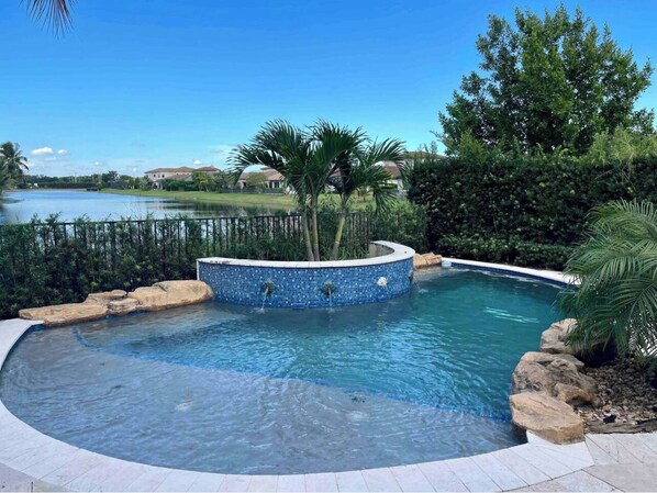 Outdoor pool, a heated pool