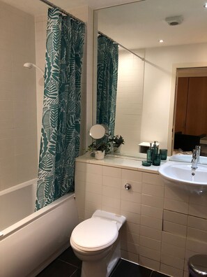 Hair dryer, towels