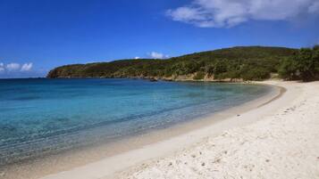 Beach nearby, sun-loungers, beach towels