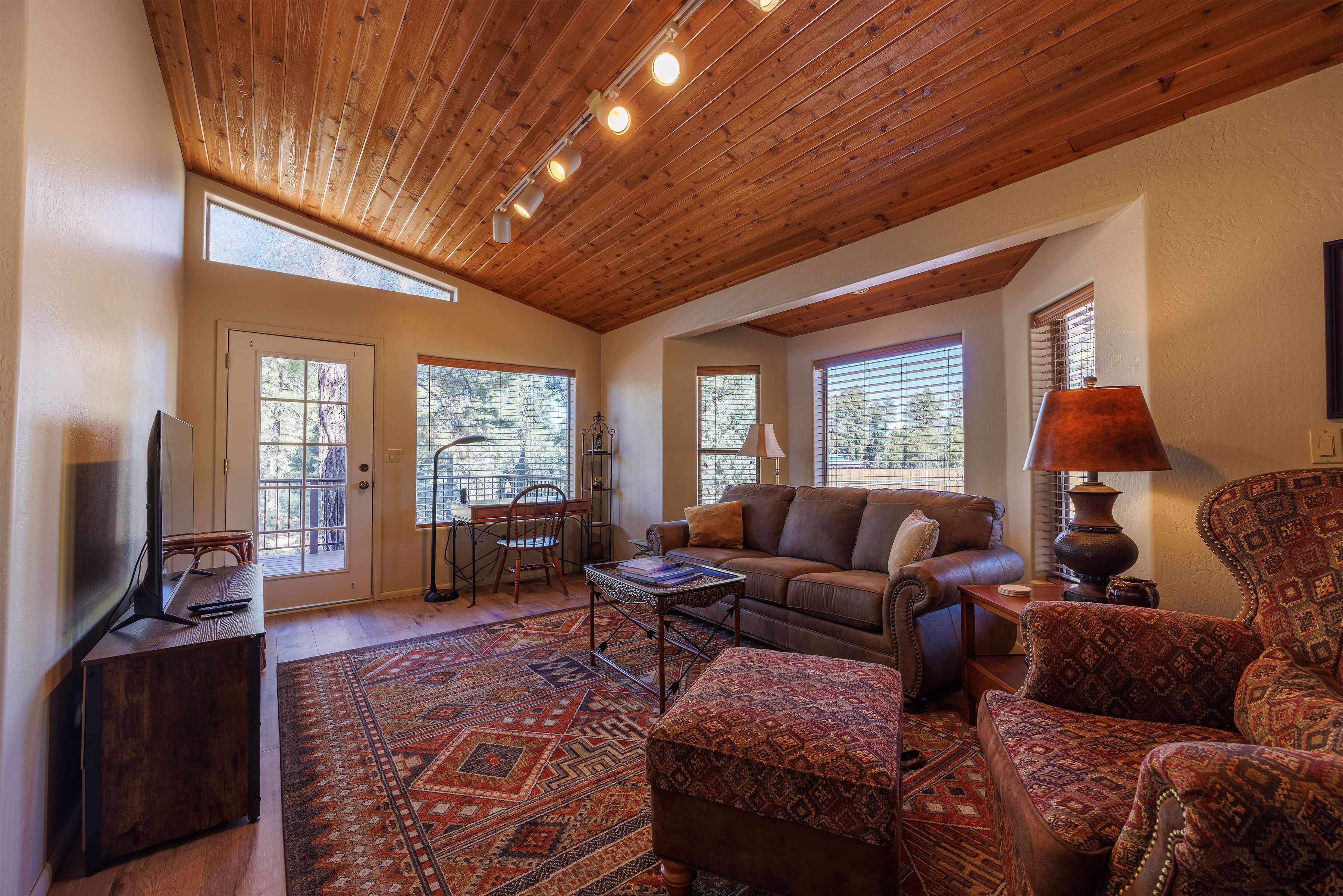 Smart TV, DVD player, books, video library