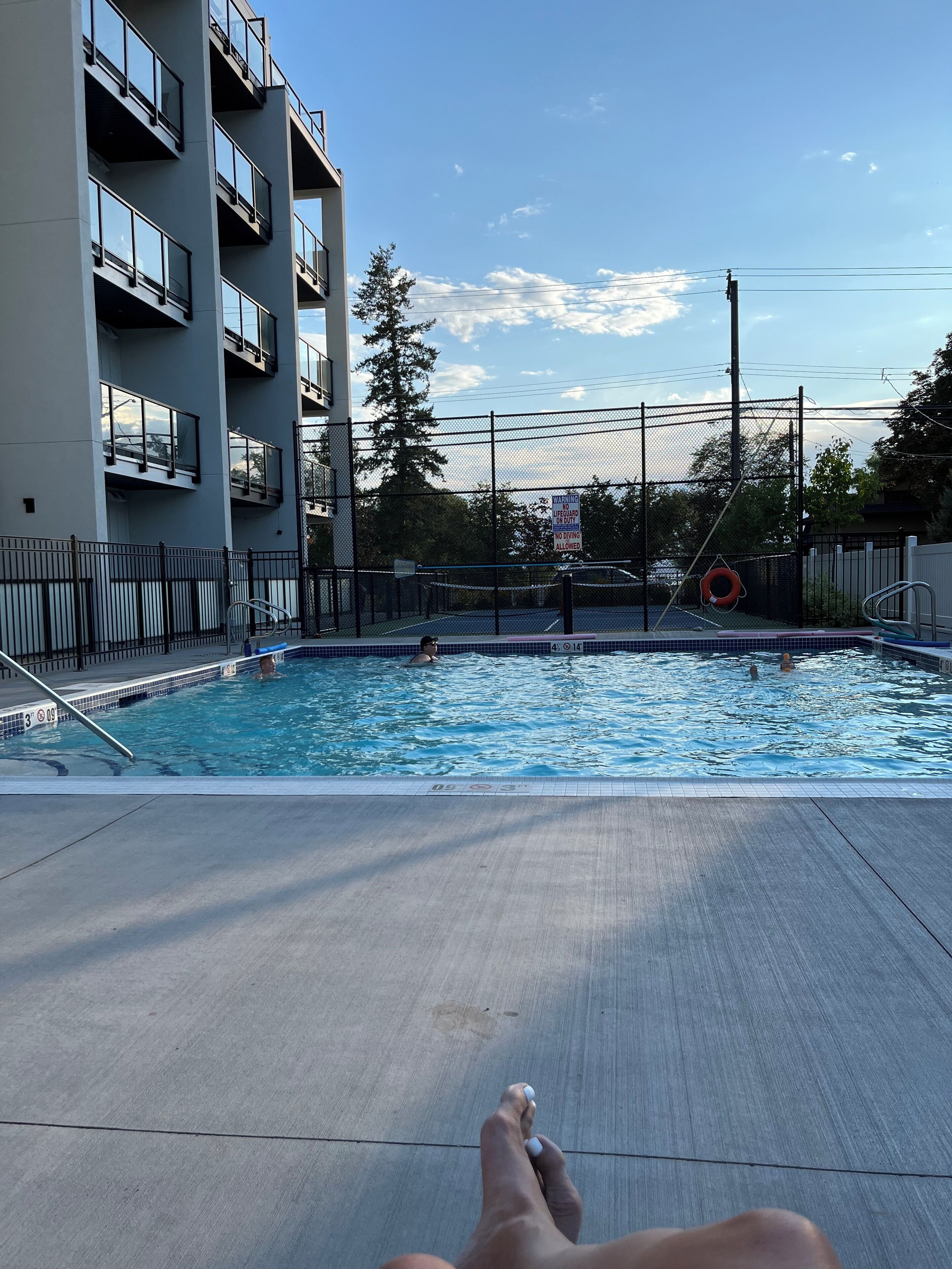 Outdoor pool, a heated pool