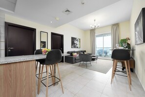 Standard Apartment, 2 Bedrooms, Non Smoking | Living area - Maison Privee - Lovely Apt w/ Lake Walkways Close to JBR Beach (Dubai)