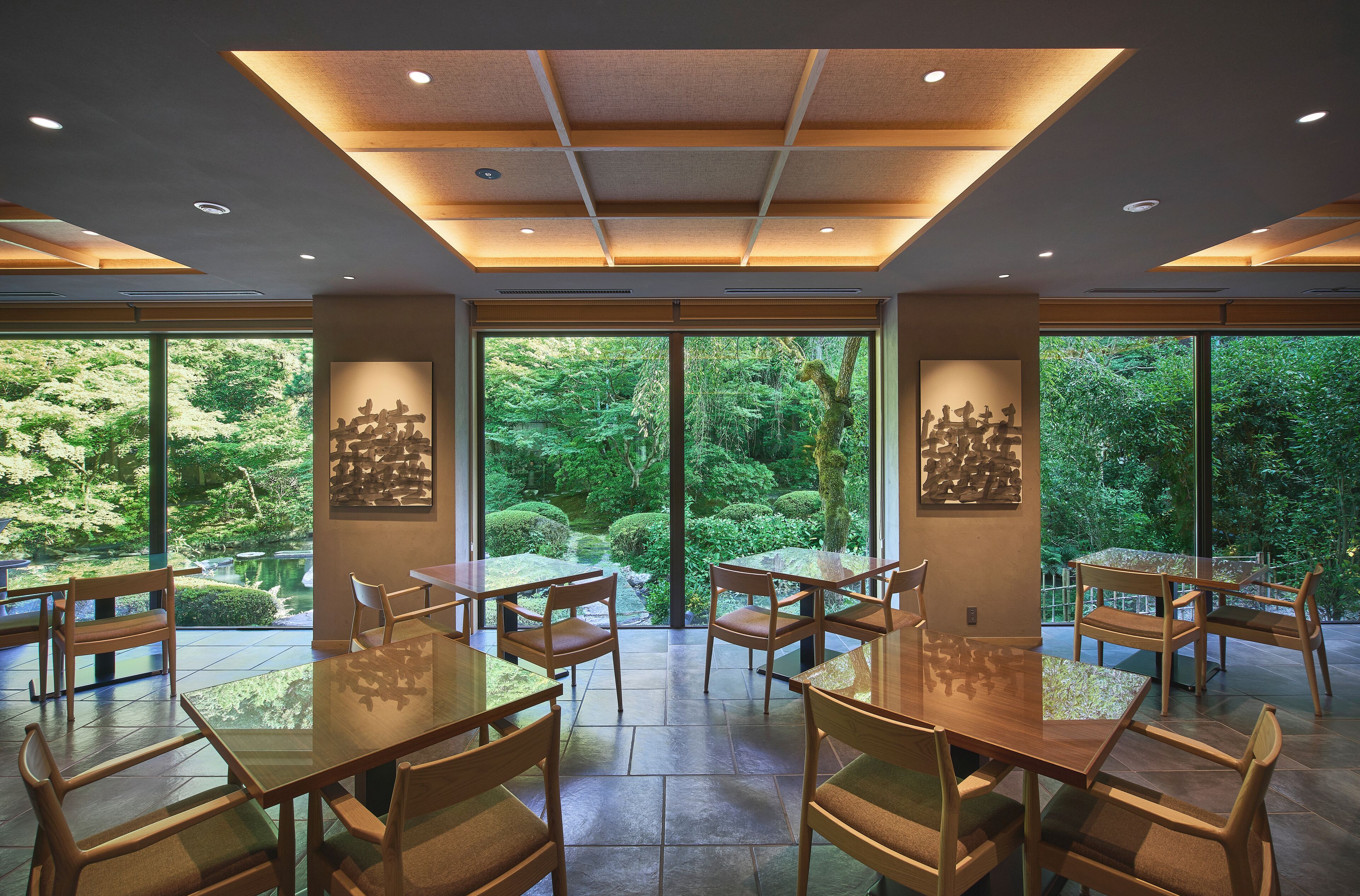 Breakfast and dinner served, garden views 