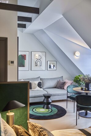 TV - A design apartment in boutique building ROOMA (Vilnius)