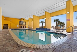 Indoor pool, a heated pool - Anderson 1708 Oceanfront w/Indoor & Outdoor Pools (Myrtle Beach)