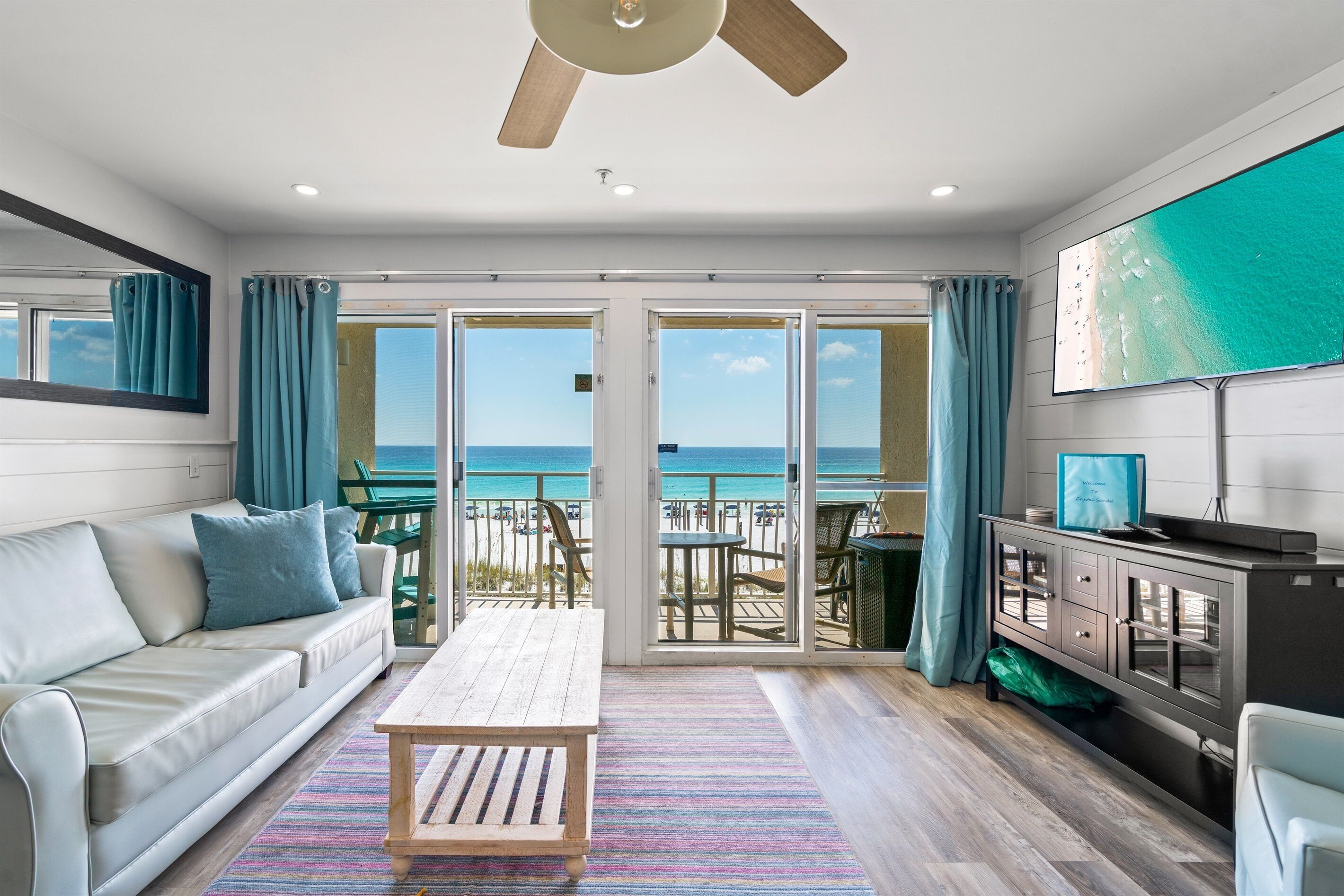 Smart TV, DVD player, books, video library