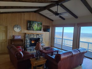 Smart TV, fireplace, table football, ping pong