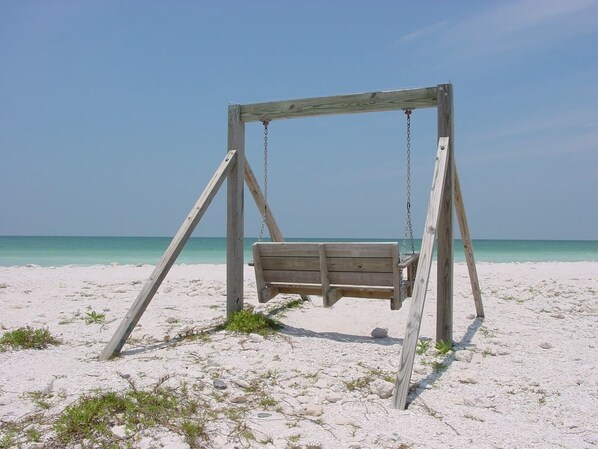 Sun-loungers, beach towels