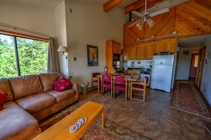 TV, fireplace, DVD player