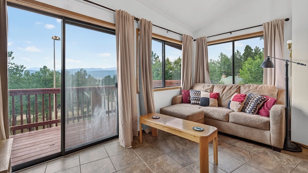 TV, fireplace, DVD player - Condo within walking distance of the Chile Express (Angel Fire)