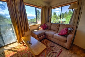 Télévision, cheminée, lecteur de DVD