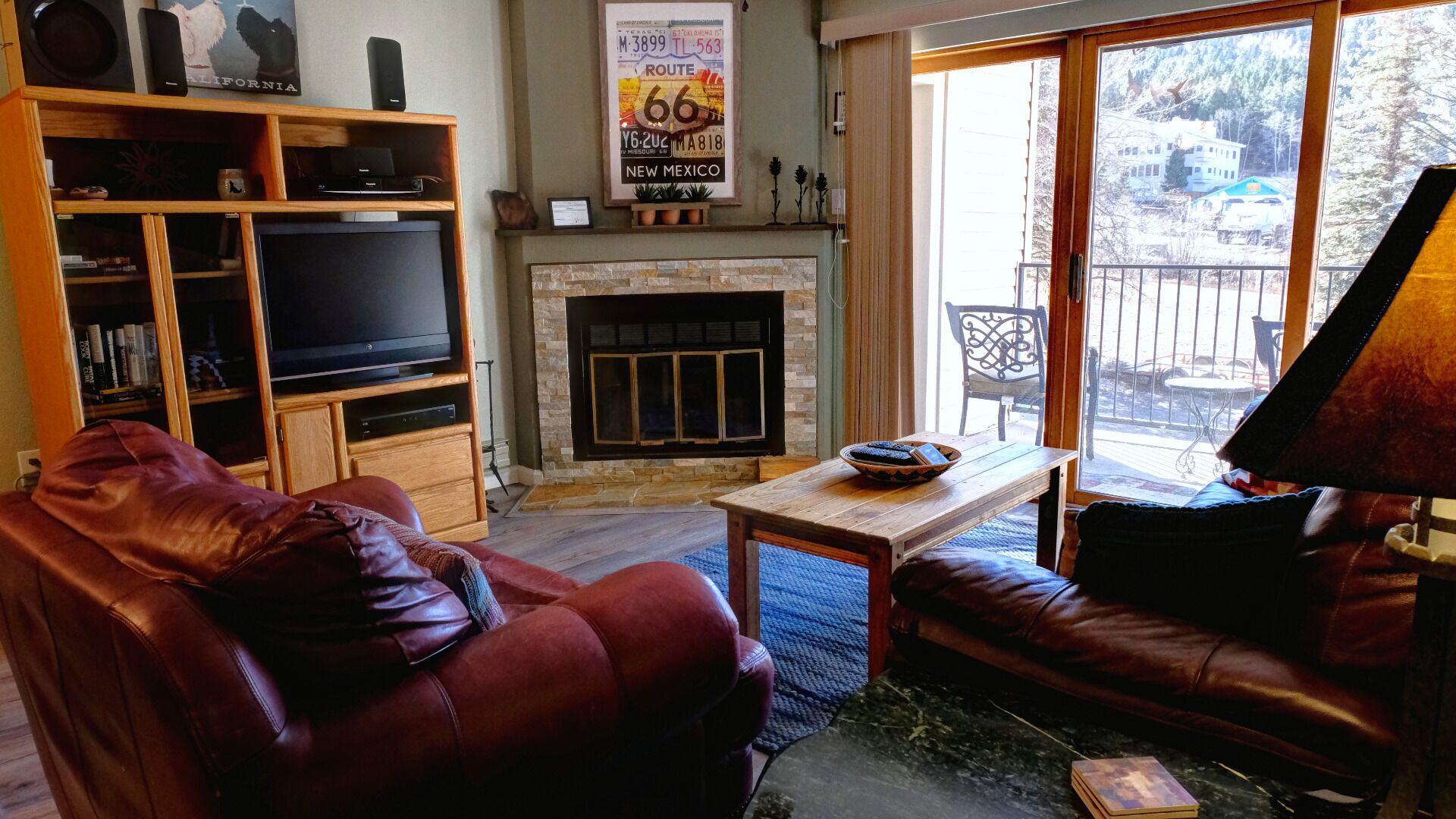 TV, DVD player, stereo