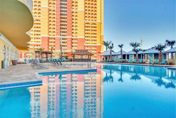 A heated pool