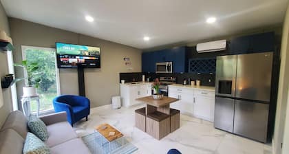 Stylish cozy modern open concept guest house