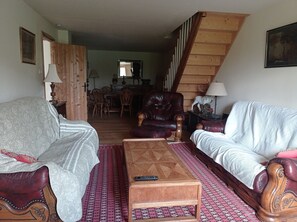 TV, peis, DVD-spiller og bøker