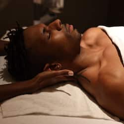Sauna, steam room, hot stone massages, deep-tissue massages