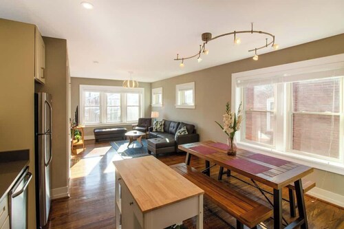Chic Minimalist Gem w/ Fenced Backyard + W/D
