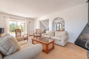 Fernseher, Kamin, DVD-Player