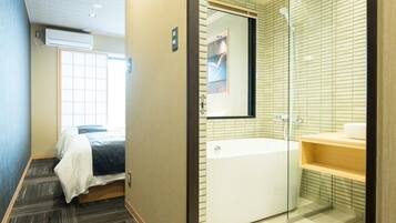 Bathtub, hair dryer