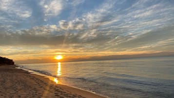 Chaises longues, serviettes de plage