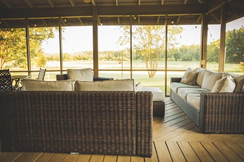 The Lakeside Suite at Moon Lake Farm - 2nd story deck overlooking the lake