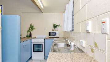 Classic Apartment | Private kitchen | Fridge, microwave, oven, stovetop