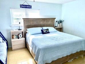 2 bedrooms, iron/ironing board, travel crib, free WiFi