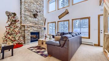 智能电视、壁炉、DVD 播放器、立体声音响