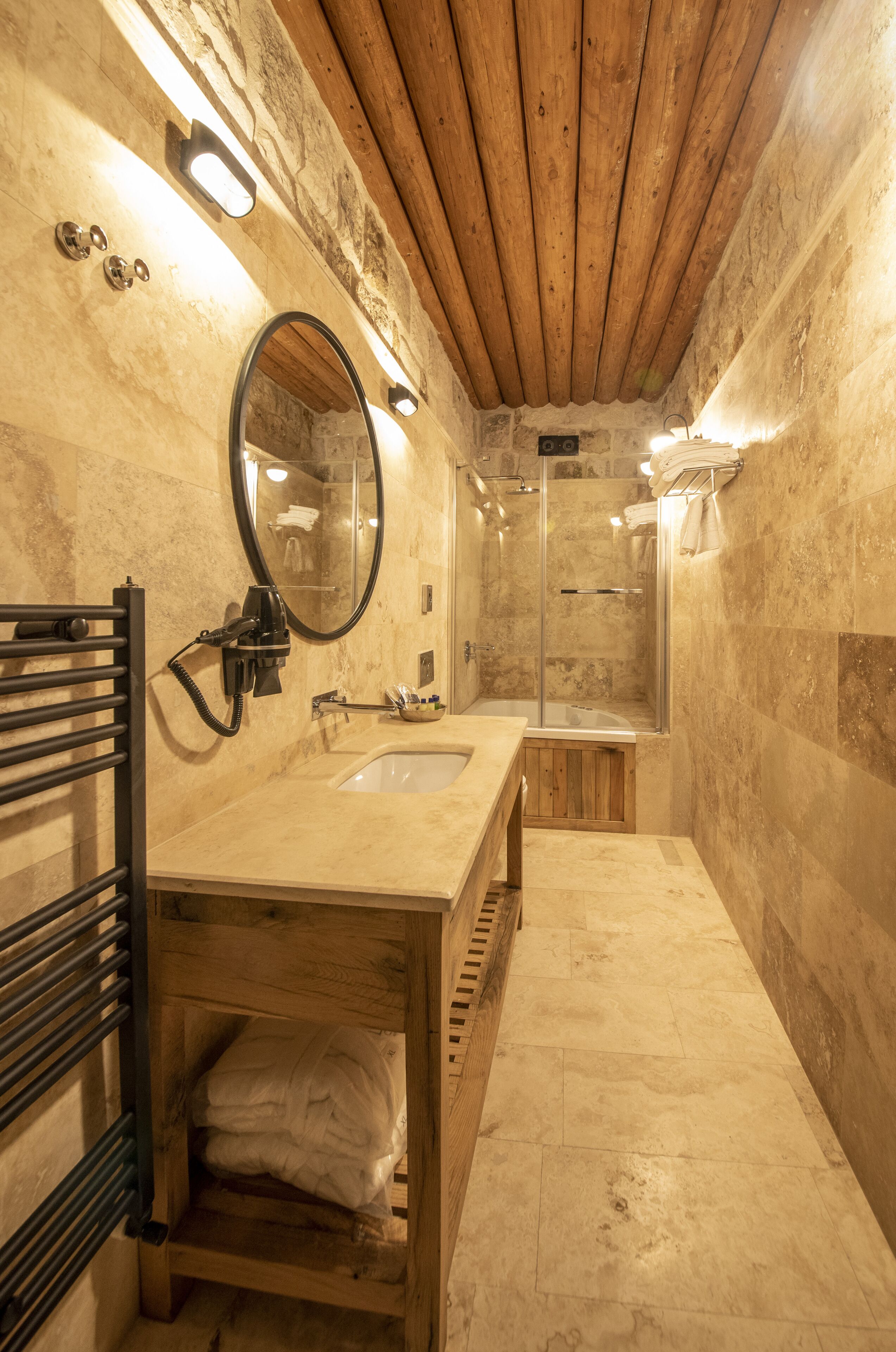 king suit with balloon view | bathroom | shower, rainfall showerhead, free toiletries, hair dryer