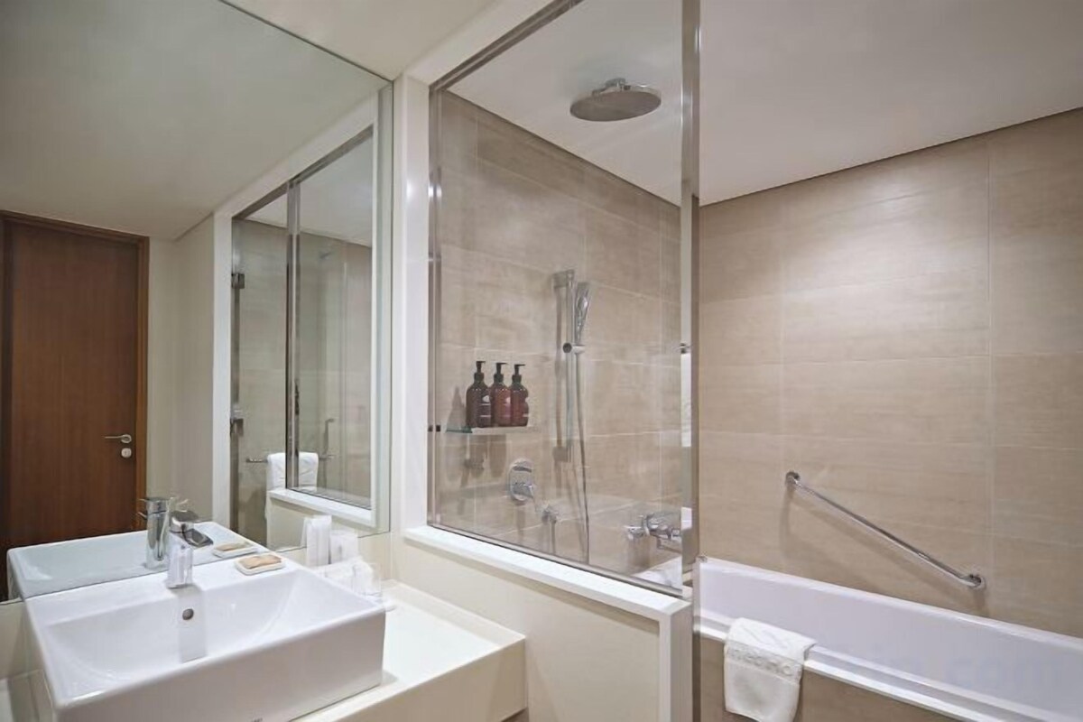 Bathroom | Hair dryer, bathrobes, slippers, bidet