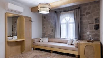 Comfort-rum - 1 sovrum - icke-rökare - trÀdgÄrd | Italienska Frette-lakan, sÀngtillbehör av högsta kvalitet och minibar