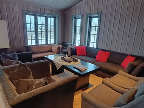 Smart-TV, Kamin, Bücher, Computerbildschirme