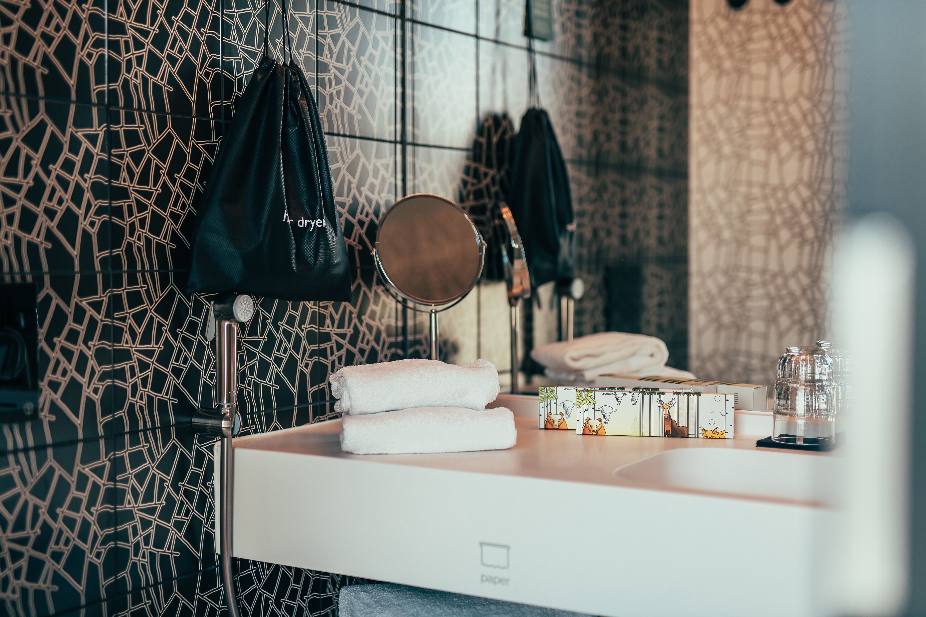 exclusive studio, corner | bathroom | shower, hydromassage showerhead, eco-friendly toiletries, hair dryer