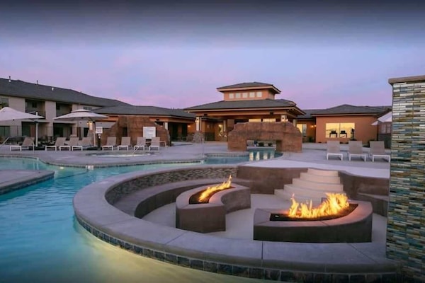 A heated pool