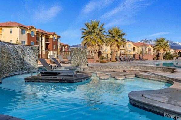 A heated pool
