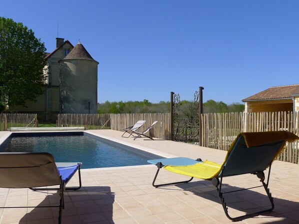 Piscine extérieure, piscine chauffée