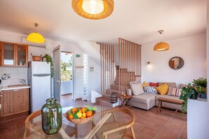 Family Duplex | Private kitchen | Full-size fridge, oven, stovetop, coffee/tea maker - Alterra Vita Homes by the Sea (Sithonia)