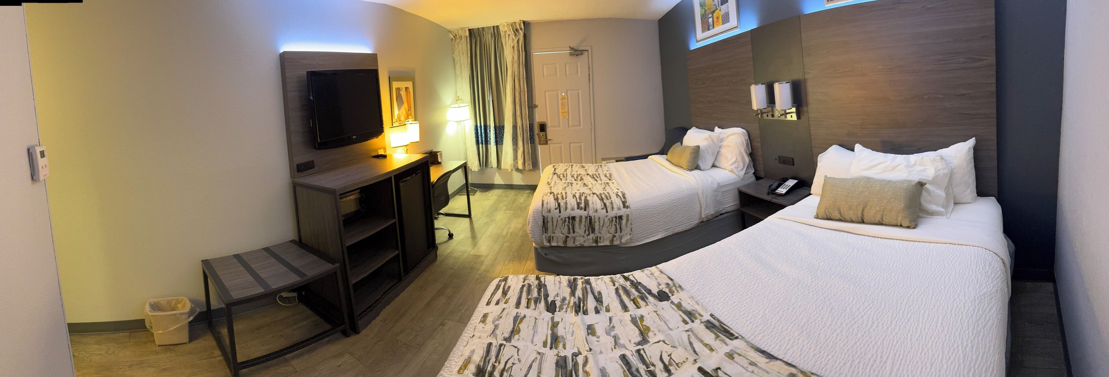 room, 2 double beds, non smoking | 1 bedroom, desk, laptop workspace, iron/ironing board