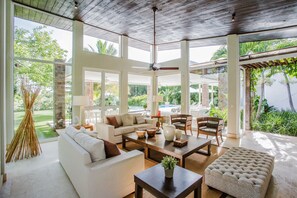 Deluxe Villa | Living area | 42-inch flat-screen TV with cable channels, TV - Luxury villa at Puntacana Resort & Club (Punta Cana)